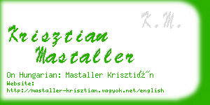 krisztian mastaller business card
